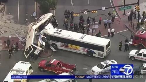 8月19日上午，两辆巴士在新泽西州纽瓦克的北宽街(North Broad Street)和雷蒙德大道(Raymond Boulevard)交界处相撞，造成巴士司机一人死亡。.jpg