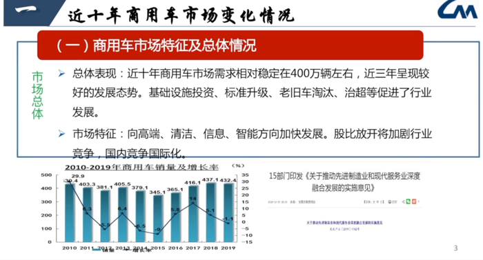 “中国商用车市场总量未来仍将保持420-430万辆规模，增长空间不会很大，但也不会跌到哪里去。尤其是货车市场，它的韧性要更强一些。”