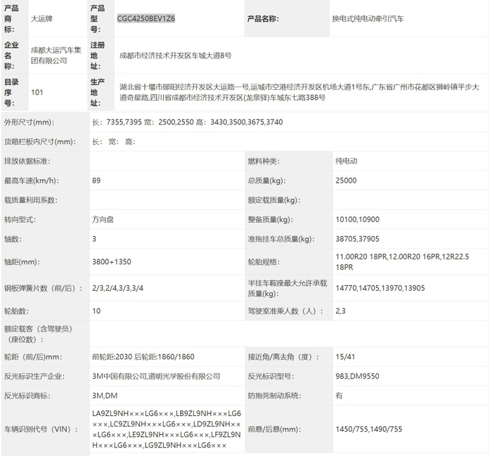 在第350批工信部新车公示中，大运重卡有两款新能源车型登上榜单，是什么车型，配置如何？请看第一商用车网的分析报道。