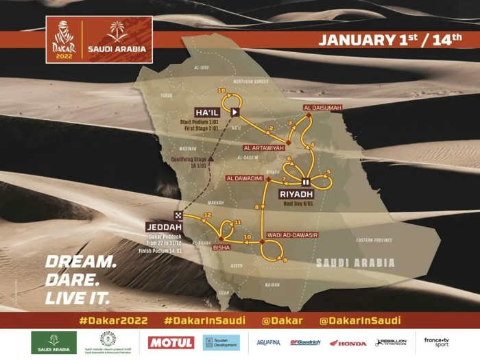 近日，2022年达喀尔拉力赛（Dakar 2022）于沙特阿拉伯沙漠地区结束赛事。这项专业越野拉力赛始于1971年，被称为是“勇敢者的游戏”，大部分赛段要穿过沙丘、泥浆、草丛、岩石和沙漠等地形。在为期两周、12个赛段、总长7,500公里的艰苦比赛中，五项达喀尔拉力赛摩托车冠军获得者Cyril Despres和团队驾驶全球首辆氢燃料电池竞赛卡车（H2 RacingTruck）参赛，成为这项赛事今年的一大创举。