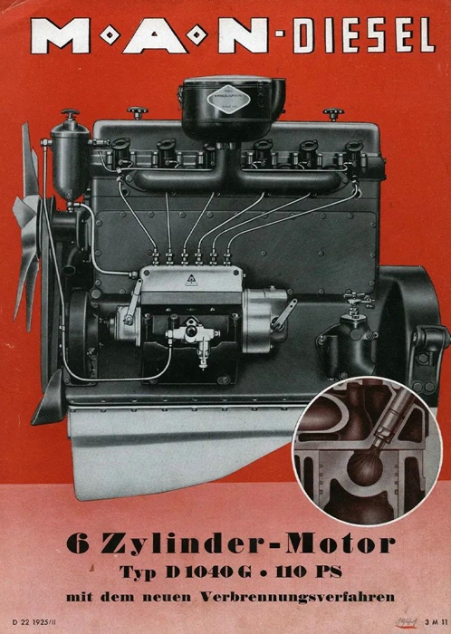 1758年，“圣安东尼炼铁厂”在德国奥博豪森建立，曼恩的根基也由此滋生并快速成长。1897年， Rudolf Diesel发明了世界上第一台柴油发动机，从此柴油机便以他的名字命名，这项发明也成为未来曼恩诞生的基石。