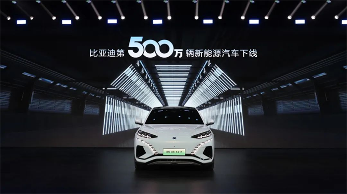 8月9日，比亚迪第500万辆新能源汽车正式下线，成为全球首家达成这一里程碑的车企。