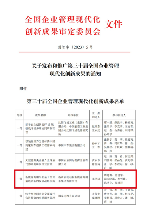 远程获评全国企业管理现代化创新成果一等奖，近十年民营车企唯一.png