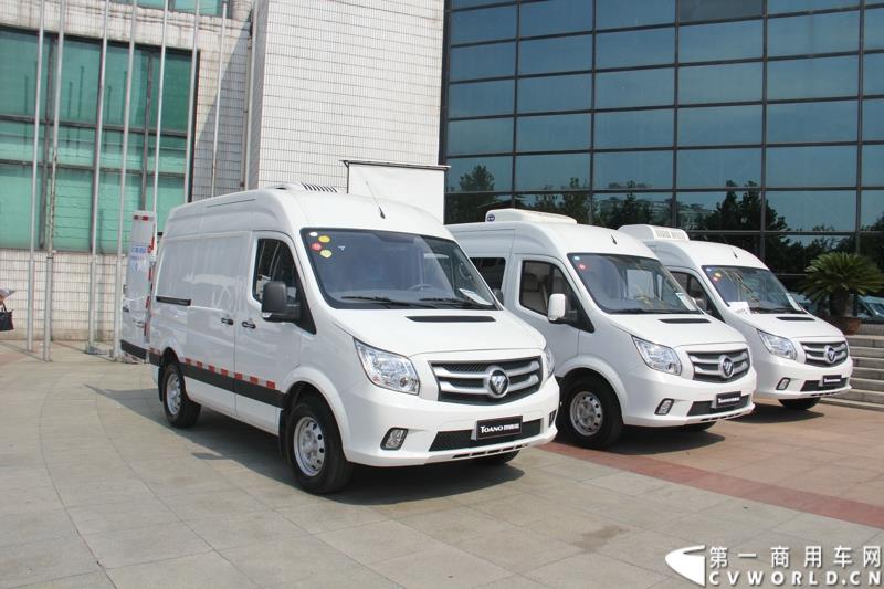 8月14日，图雅诺杯—福田商务汽车第五届改装大赛在山东潍坊举行，福田轻型商用车事业本部以及福田商务汽车负责人、改装企业、经销商、媒体在内的200余人出席了本次活动。图为：冷藏车展区