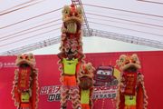 赛前的舞狮表演