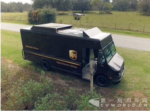 UPS试验车载无人机送货：从卡车上起飞送到你家.jpg
