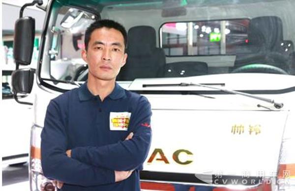 （“最美卡哥”孙伟  工作地点：山东泰安市  车型：帅铃轻卡).jpg