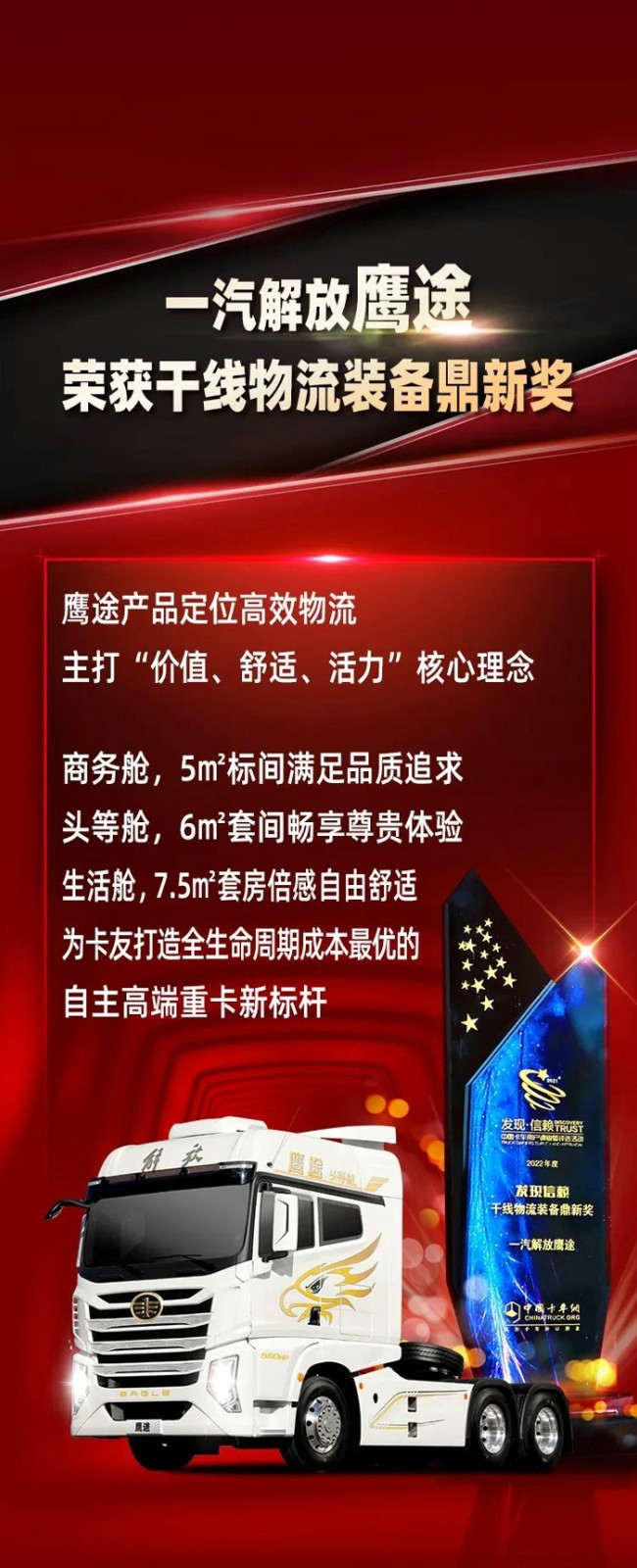 喜报频传虎气冲天，一汽解放青汽三款产品荣获行业大奖！