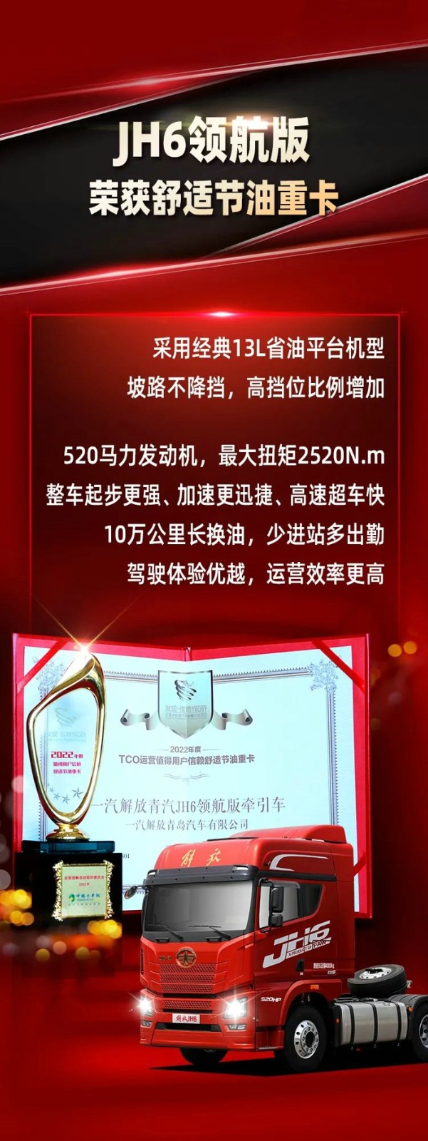 喜报频传虎气冲天，一汽解放青汽三款产品荣获行业大奖！