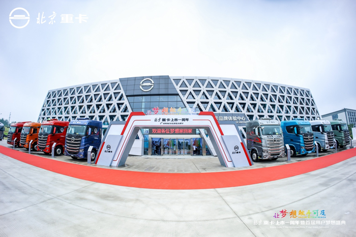 2024年5月31日，在北京重卡上市一周年之际，创新质量成就用户梦想造就发展传奇。来自全国各地的北京重卡功勋用户与优秀合作伙伴共300多人齐聚北京重卡品牌体验中心，共同见证北京重卡上市一年来的发展成绩。北京重卡重磅发布行业独家“四大承诺”，超乎预期的梦想嘉年华系列活动惊喜不断，让用户爽翻天
