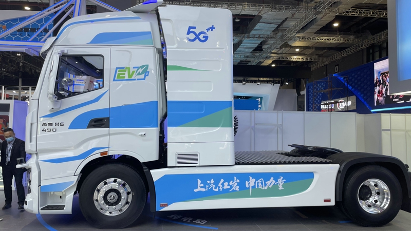 上汽红岩纯电动5g智能重卡